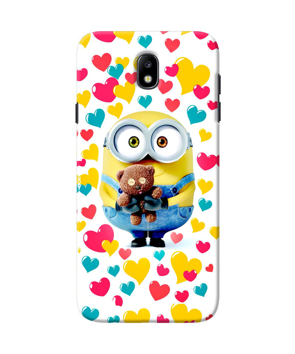 Minion Teddy Hearts Samsung J7 Pro Back Cover