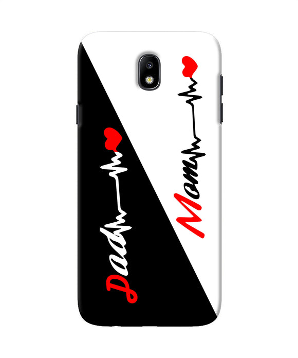 Mom Dad Heart Line Samsung J7 Pro Back Cover