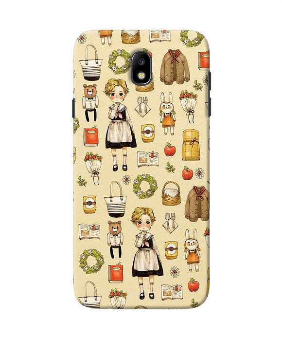 Canvas Girl Print Samsung J7 Pro Back Cover