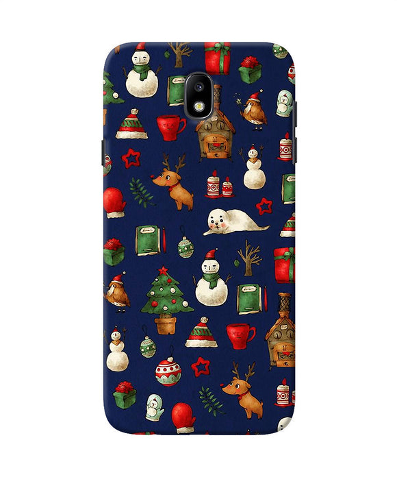 Canvas Christmas Print Samsung J7 Pro Back Cover