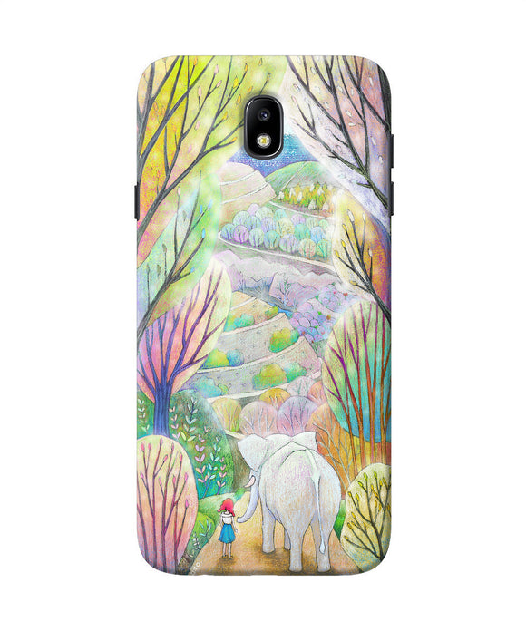 Natual Elephant Girl Samsung J7 Pro Back Cover