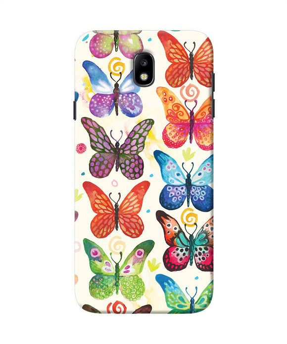 Abstract Butterfly Print Samsung J7 Pro Back Cover