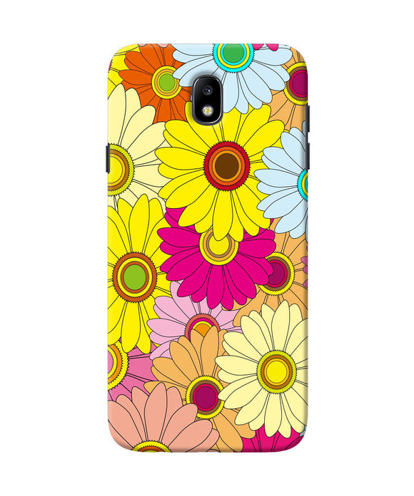 Abstract Colorful Flowers Samsung J7 Pro Back Cover