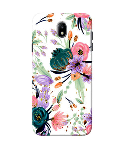 Abstract Flowers Print Samsung J7 Pro Back Cover