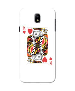 Heart King Card Samsung J7 Pro Back Cover