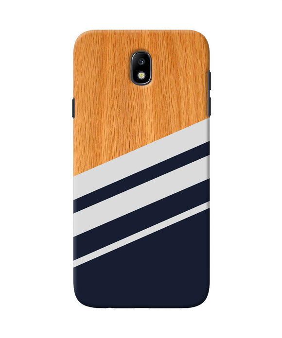 Black And White Wooden Samsung J7 Pro Back Cover