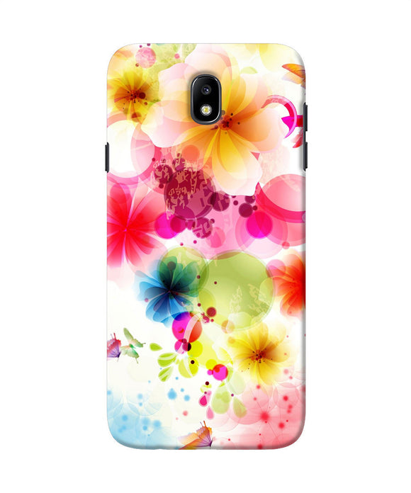 Flowers Print Samsung J7 Pro Back Cover