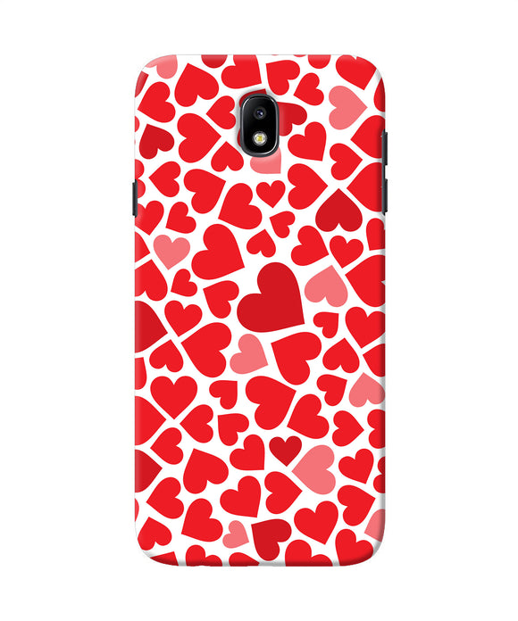 Red Heart Canvas Print Samsung J7 Pro Back Cover