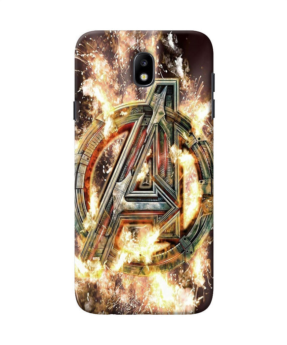 Avengers Burning Logo Samsung J7 Pro Back Cover