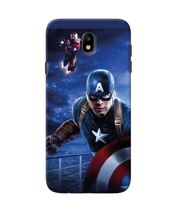 Captain With Ironman Samsung J7 Pro Back Cover