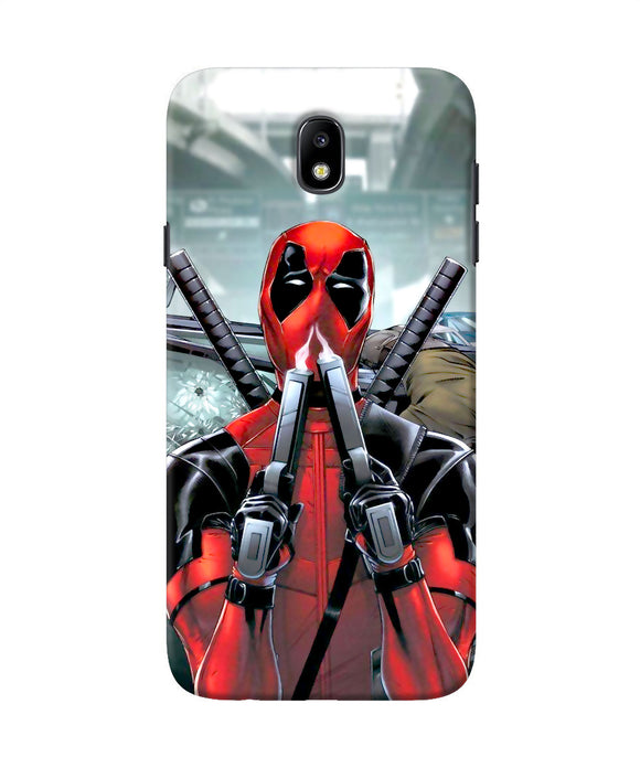 Deadpool With Gun Samsung J7 Pro Back Cover
