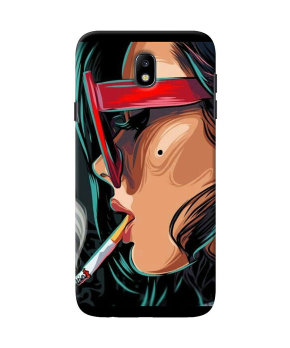 Smoking Girl Samsung J7 Pro Back Cover