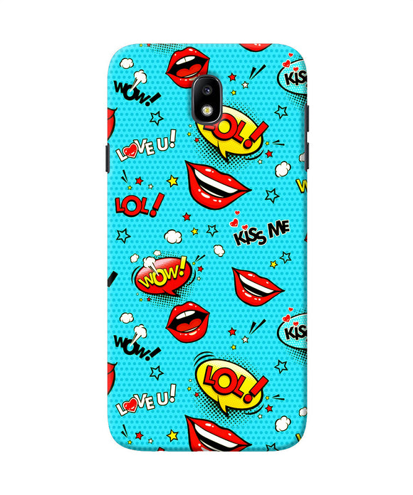 Lol Lips Print Samsung J7 Pro Back Cover