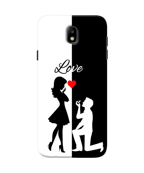 Love Propose Black And White Samsung J7 Pro Back Cover