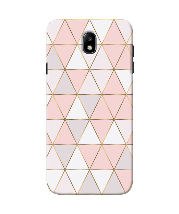 Abstract Pink Triangle Pattern Samsung J7 Pro Back Cover