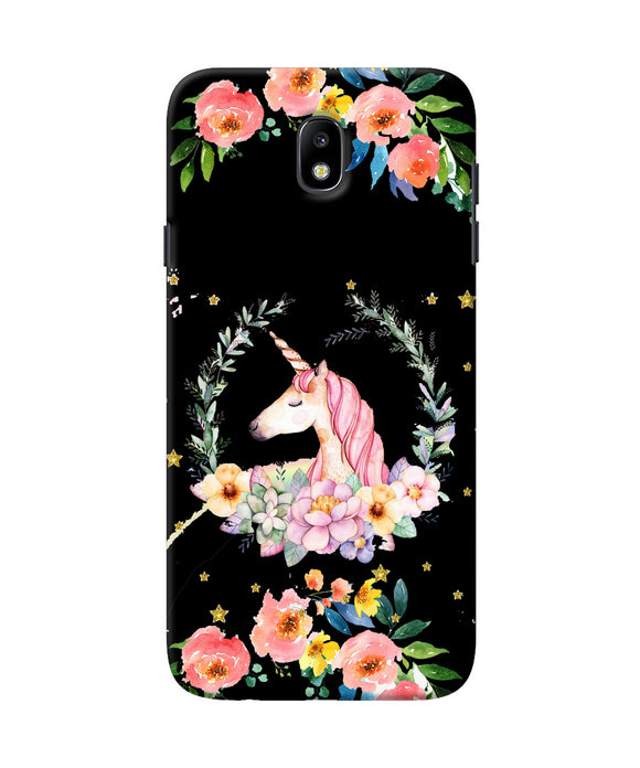 Unicorn Flower Samsung J7 Pro Back Cover