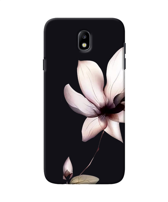 Flower White Samsung J7 Pro Back Cover