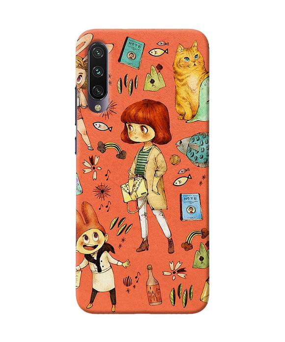 Canvas Little Girl Print Mi A3 Back Cover