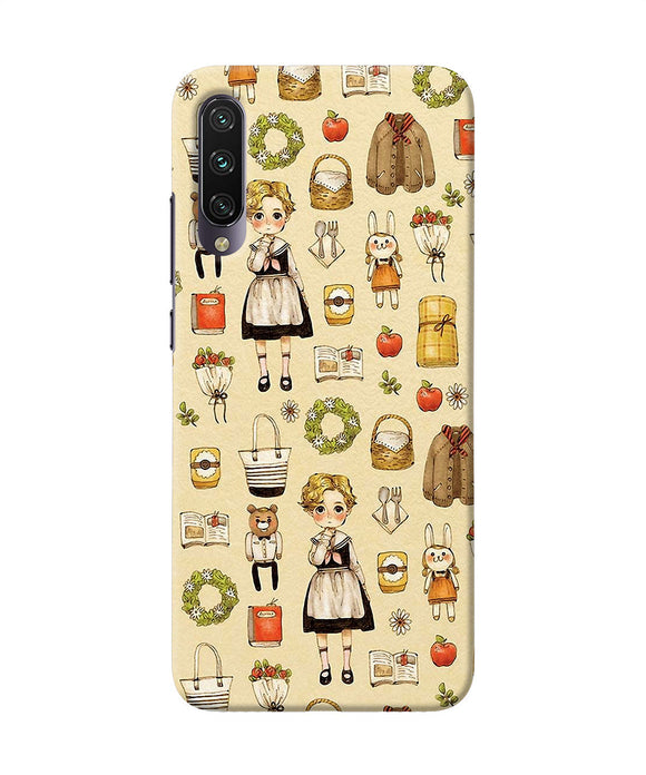 Canvas Girl Print Mi A3 Back Cover