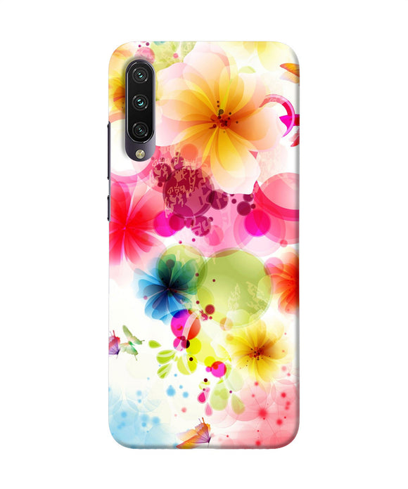 Flowers Print Mi A3 Back Cover
