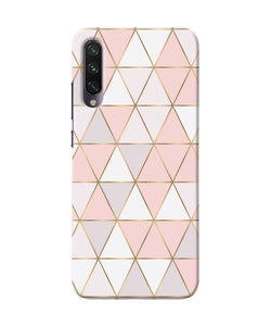 Abstract Pink Triangle Pattern Mi A3 Back Cover