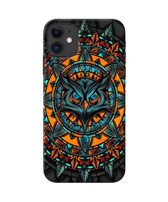 Angry Owl Art Iphone 11 Back Cover