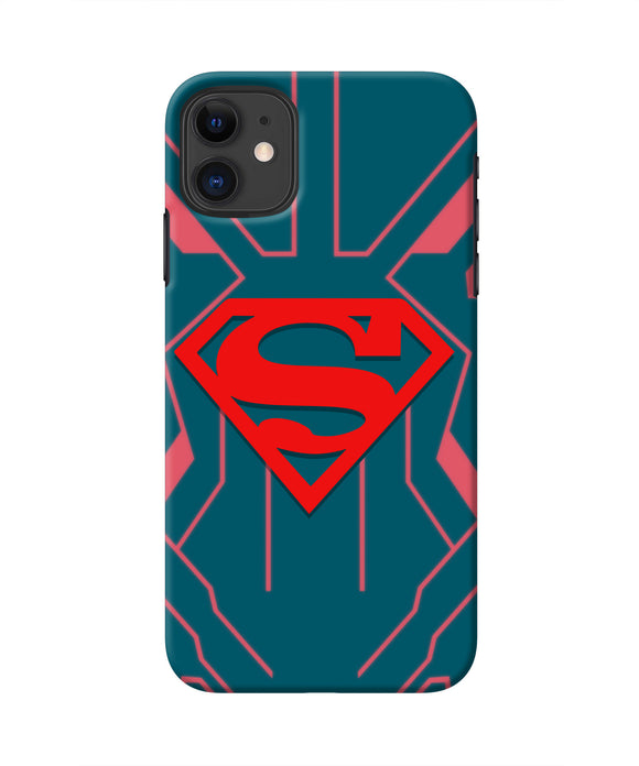 Superman Techno Iphone 11 Real 4D Back Cover