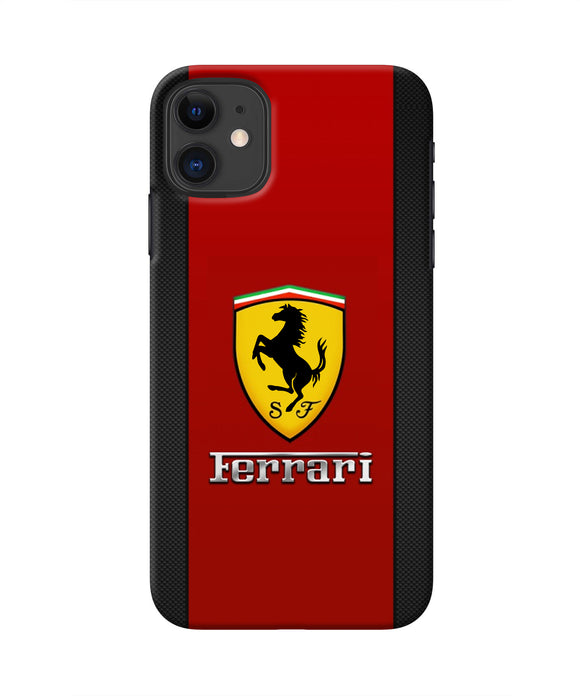 Ferrari Abstract Maroon Iphone 11 Real 4D Back Cover