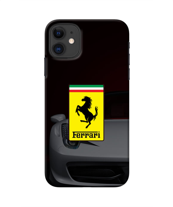 White Ferrari Iphone 11 Real 4D Back Cover