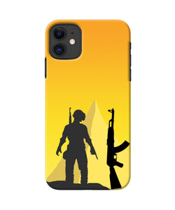 PUBG Silhouette Iphone 11 Real 4D Back Cover