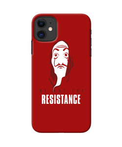 Money Heist Resistance Quote iPhone 11 Back Cover