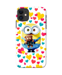 Minion Teddy Hearts Iphone 11 Back Cover