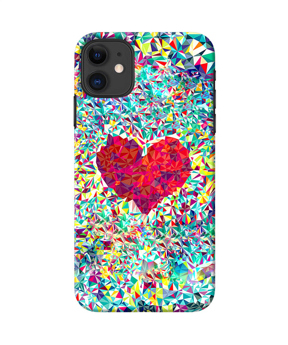 Red Heart Print Iphone 11 Back Cover