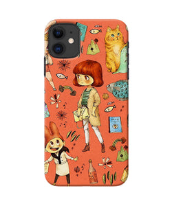 Canvas Little Girl Print Iphone 11 Back Cover