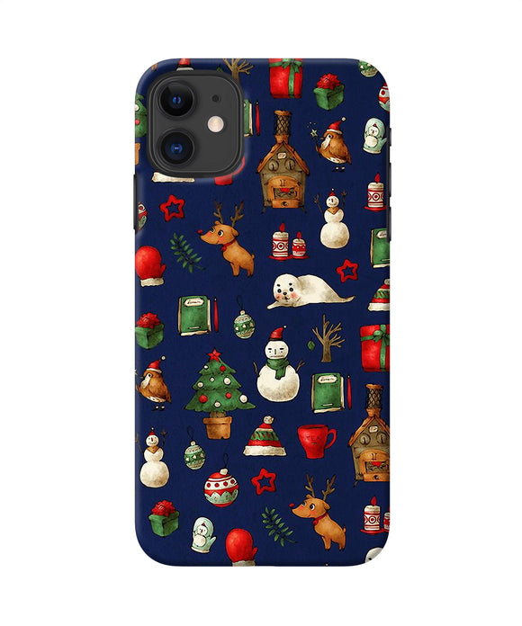 Canvas Christmas Print Iphone 11 Back Cover