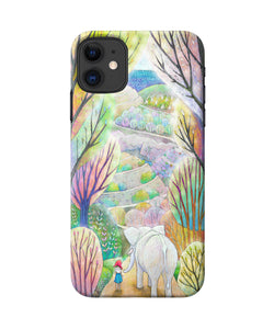 Natual Elephant Girl Iphone 11 Back Cover