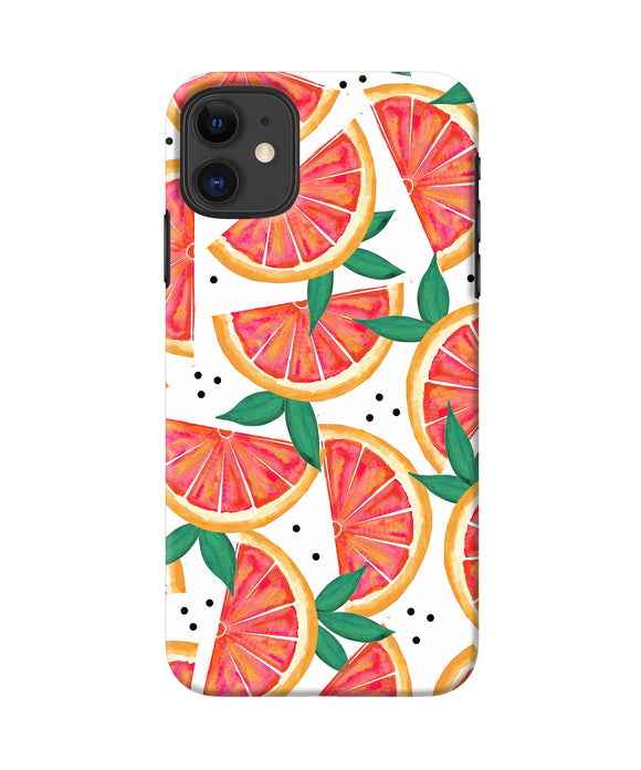 Abstract Orange Print Iphone 11 Back Cover