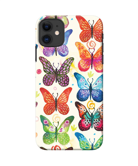 Abstract Butterfly Print Iphone 11 Back Cover