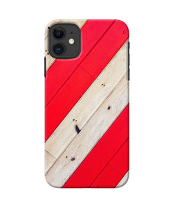 Abstract Red Brown Wooden Iphone 11 Back Cover