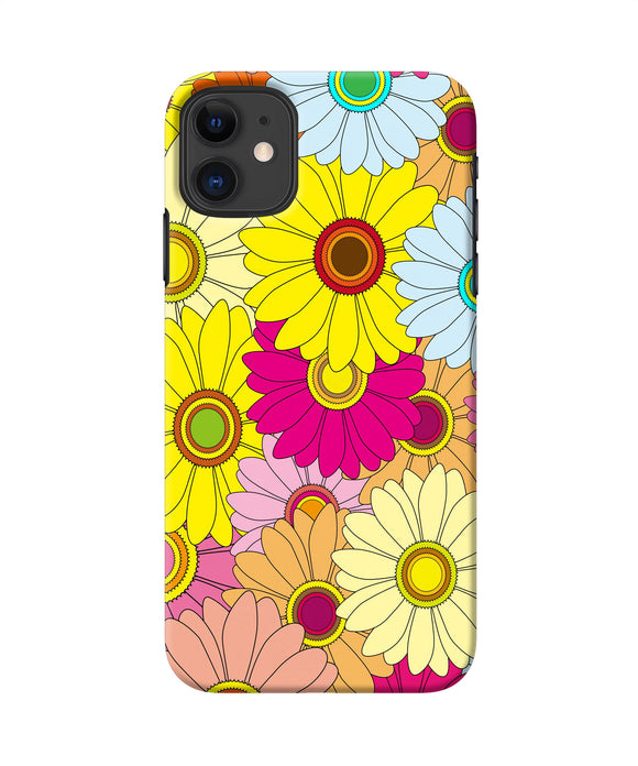 Abstract Colorful Flowers Iphone 11 Back Cover