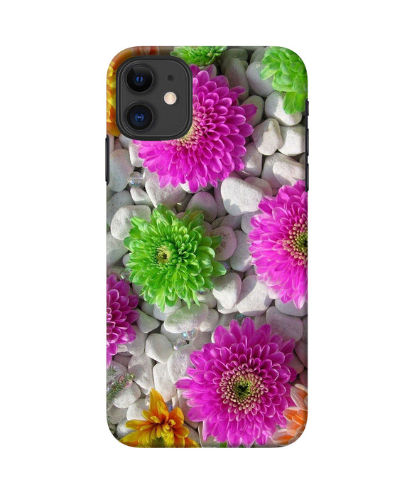 Natural Flower Stones Iphone 11 Back Cover