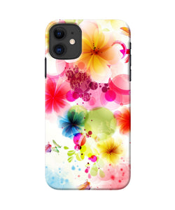 Flowers Print Iphone 11 Back Cover