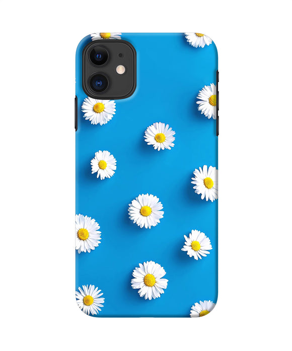 White Flowers Iphone 11 Back Cover