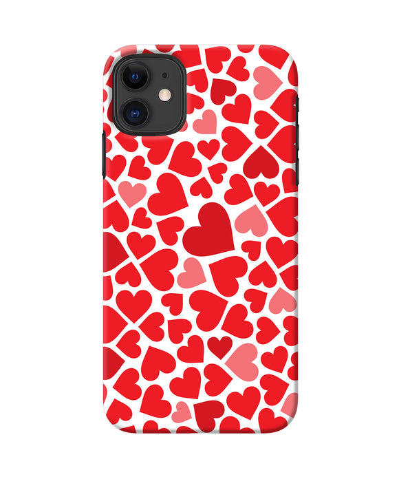 Red Heart Canvas Print Iphone 11 Back Cover