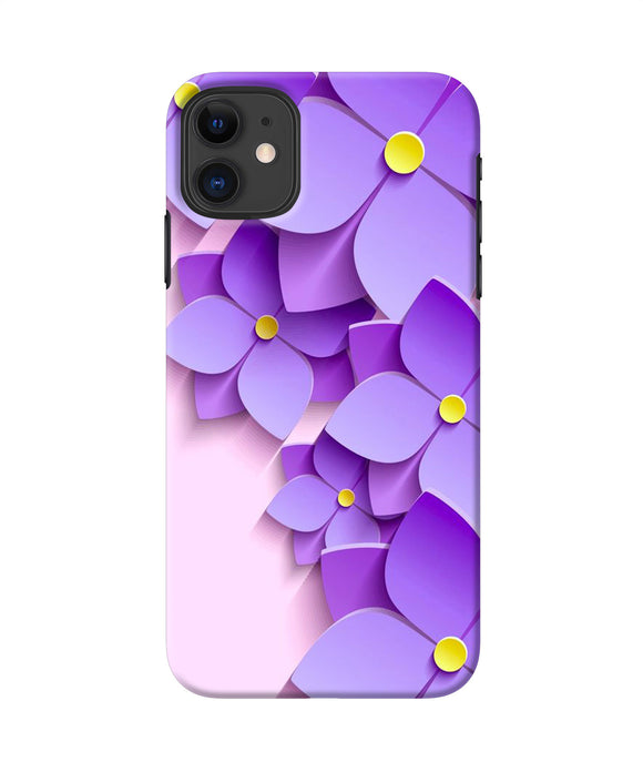 Violet Flower Craft Iphone 11 Back Cover