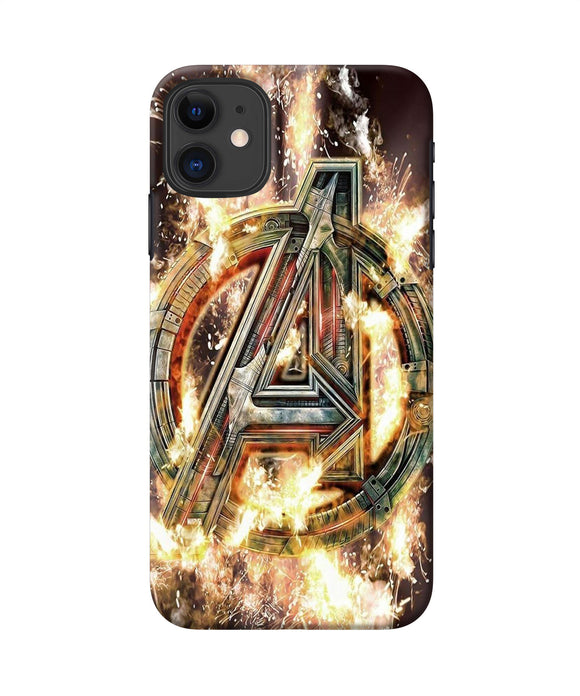 Avengers Burning Logo Iphone 11 Back Cover