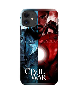 Civil War Iphone 11 Back Cover