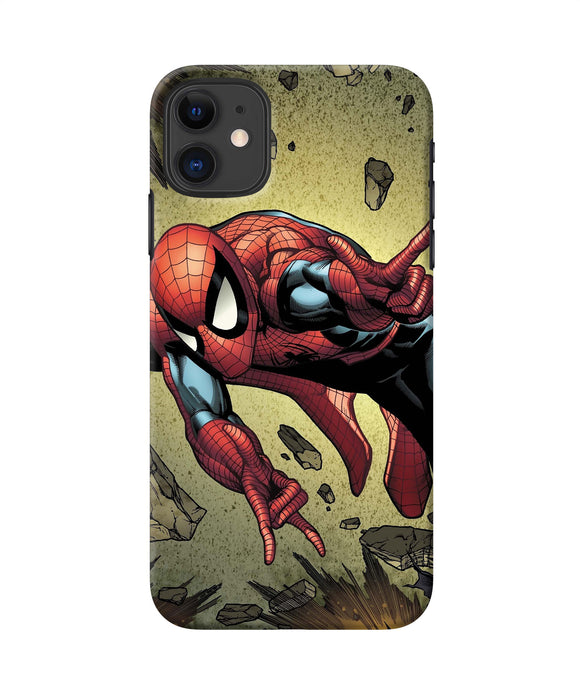 Spiderman On Sky Iphone 11 Back Cover