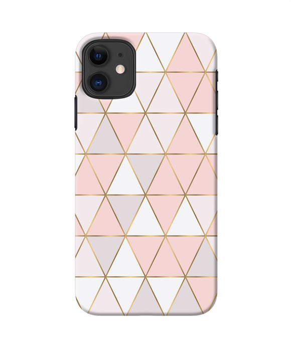 Abstract Pink Triangle Pattern Iphone 11 Back Cover