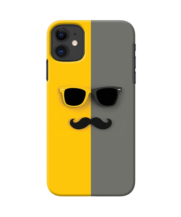 Mustache Glass Iphone 11 Back Cover